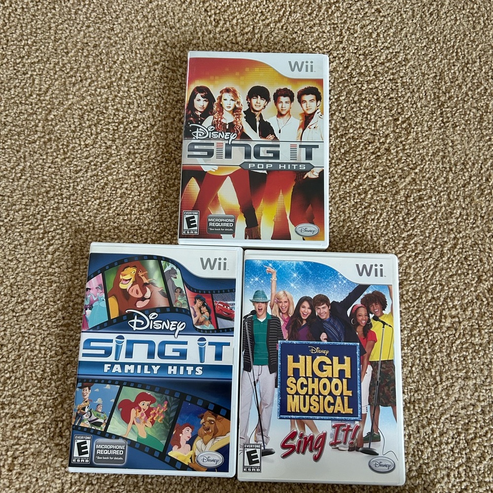 Disney Sing It Wii Game Trio